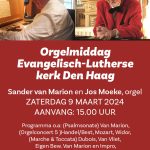 Orgelmiddag door Sander van Marion en Jos Moeke
